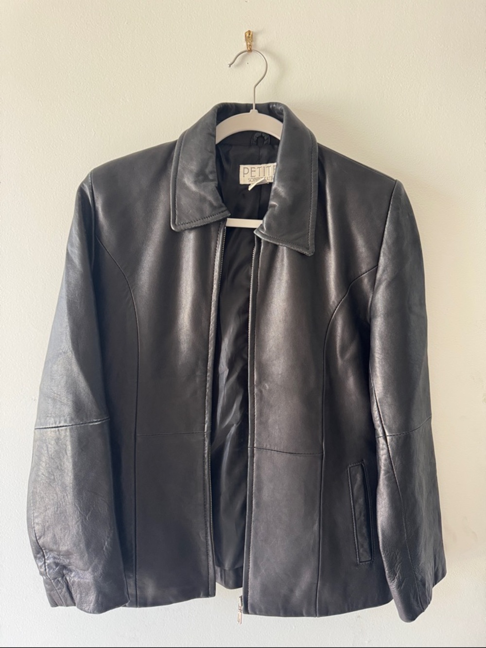 Vintage Black Real Leather Jacket